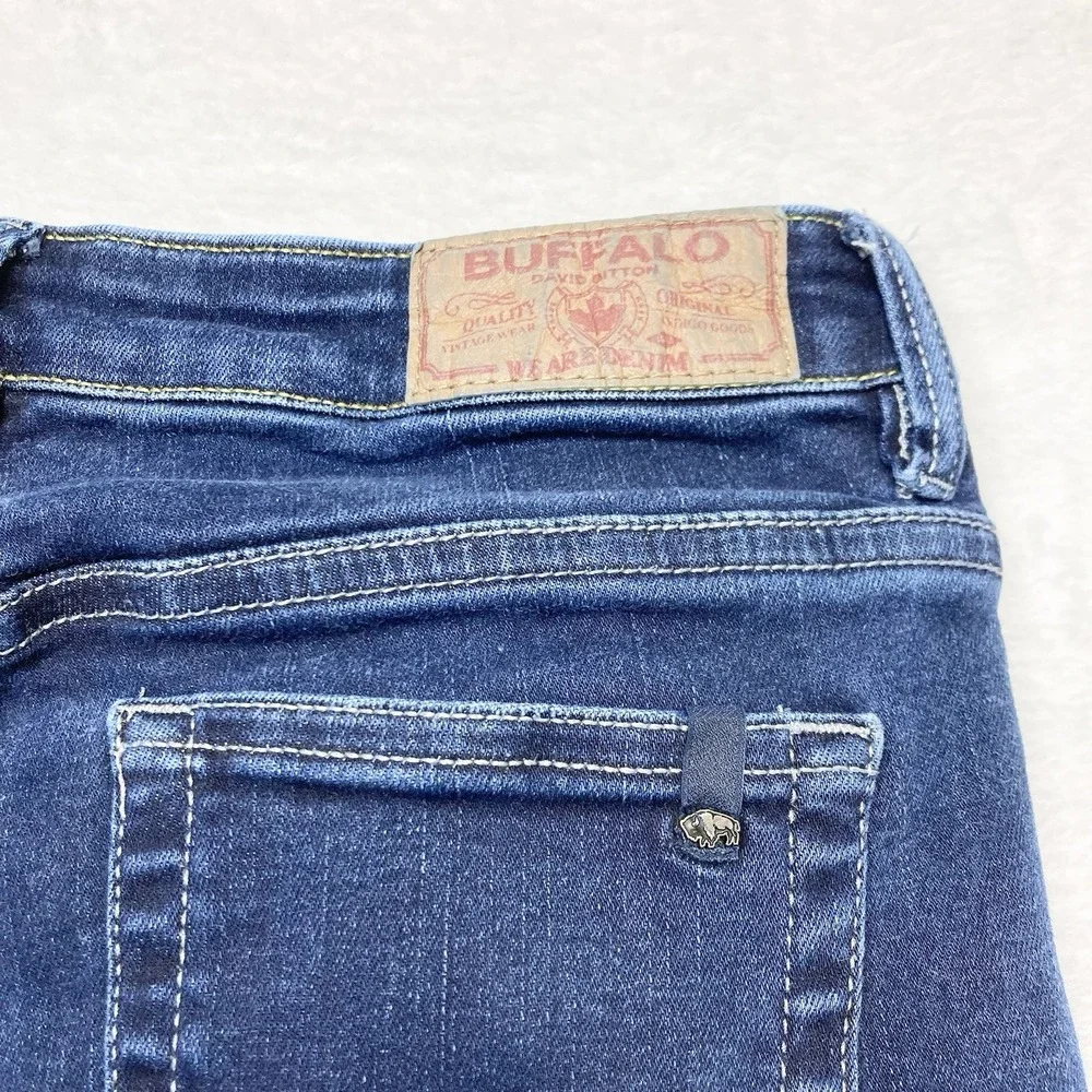 Buffalo Jeans Womens 30 Blue Joplin High Rise Flare Whiskers Retro David‎ Bitton